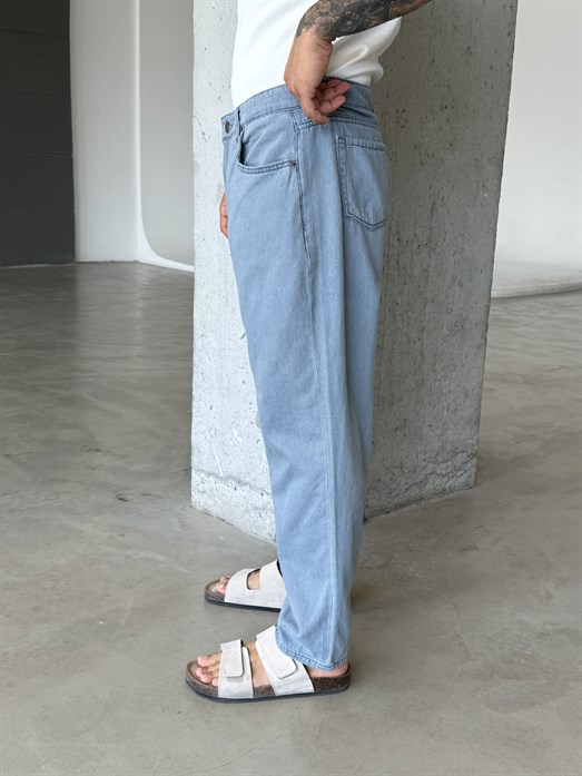 Açık Mavi Baggy Kot Pantalon SNZ 005