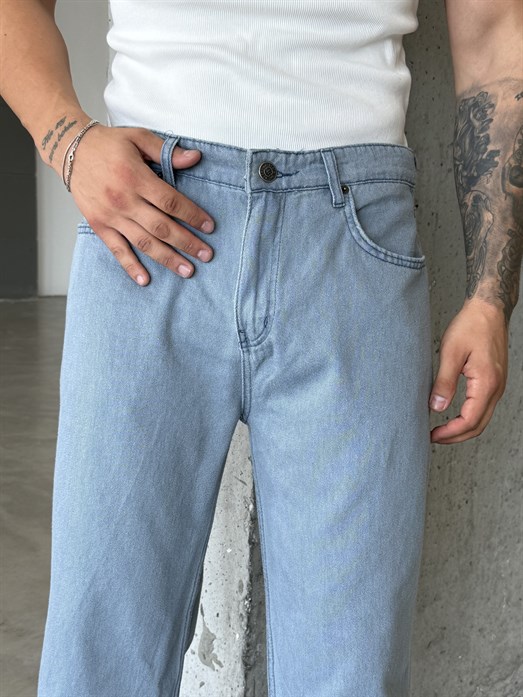 Açık Mavi Baggy Kot Pantalon SNZ 005