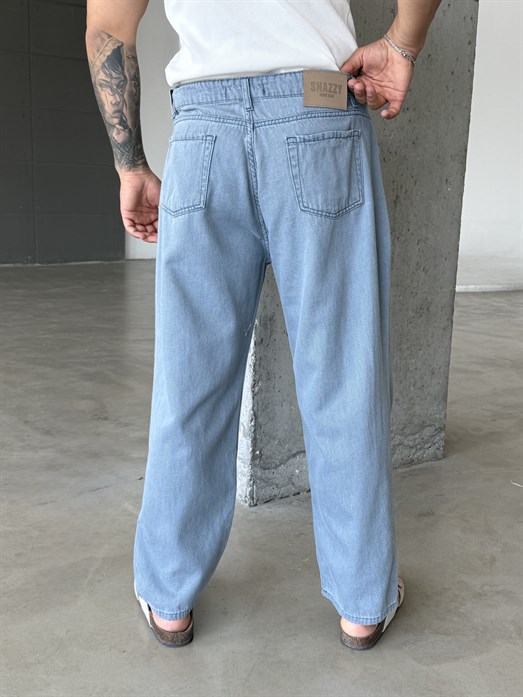 Açık Mavi Baggy Kot Pantalon SNZ 005