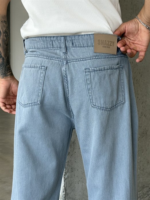 Açık Mavi Baggy Kot Pantalon SNZ 005