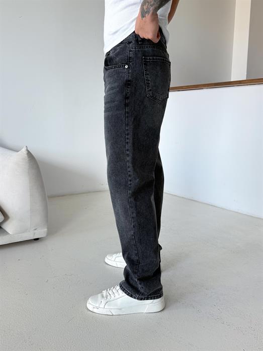 Antrasit Düz Baggy Kot Pantalon 643-2 DP