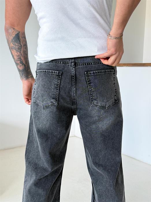 Antrasit Düz Baggy Kot Pantalon 643-2 DP