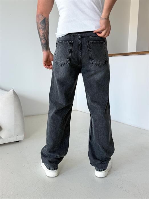 Antrasit Düz Baggy Kot Pantalon 643-2 DP
