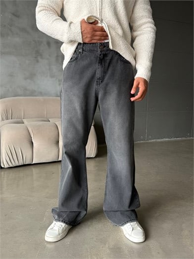 Antrasit İspanyol Paça Kot Pantalon BRR 6019