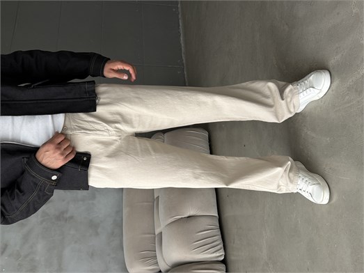 Bej Yumuşak Pamuk Kot Pantalon 7085 RTR