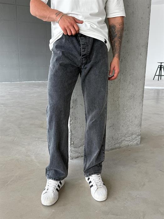 Gri Düz Baggy Kot Pantolon DM