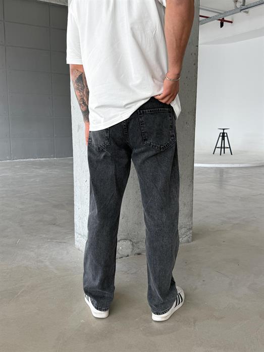 Gri Düz Baggy Kot Pantolon DM