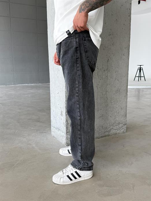 Gri Düz Baggy Kot Pantolon DM