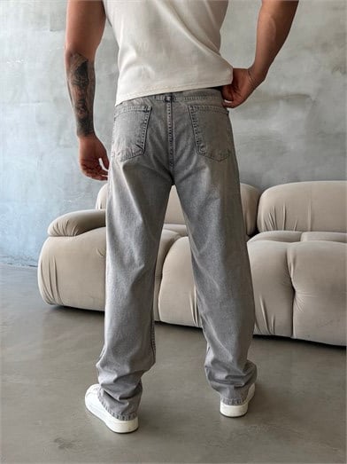 Kahve Taşlamalı Baggy Kot Pantalon MOB