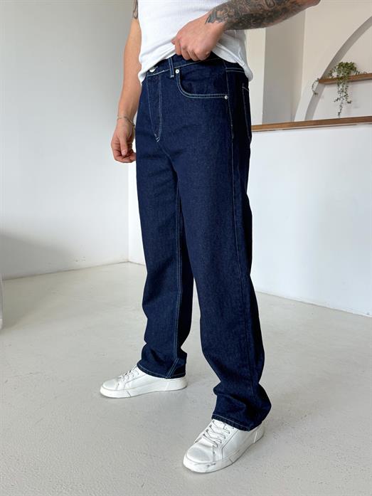 Koyu Mavi Baggy Kot Pantalon 657 DP