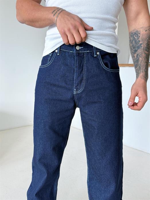 Koyu Mavi Baggy Kot Pantalon 657 DP