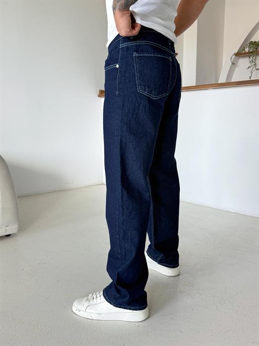 Koyu Mavi Baggy Kot Pantalon 657 DP