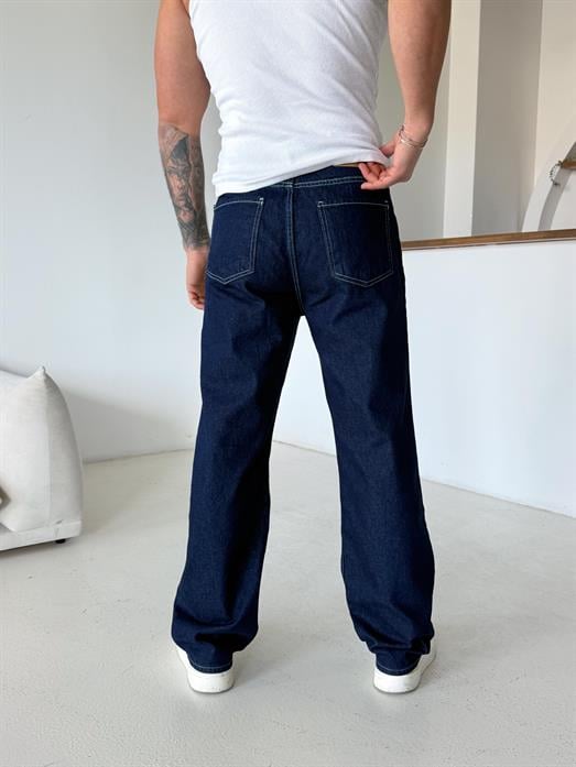 Koyu Mavi Baggy Kot Pantalon 657 DP