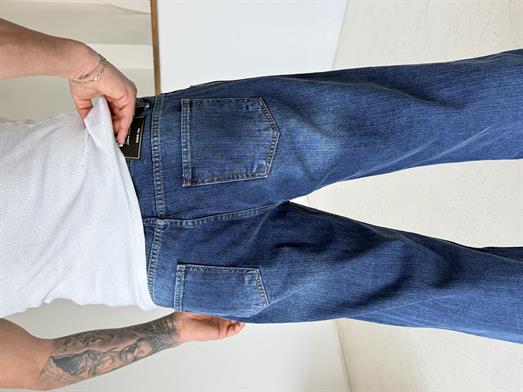 Koyu Mavi Desenli Baggy Kot Pantalon MB 665-2