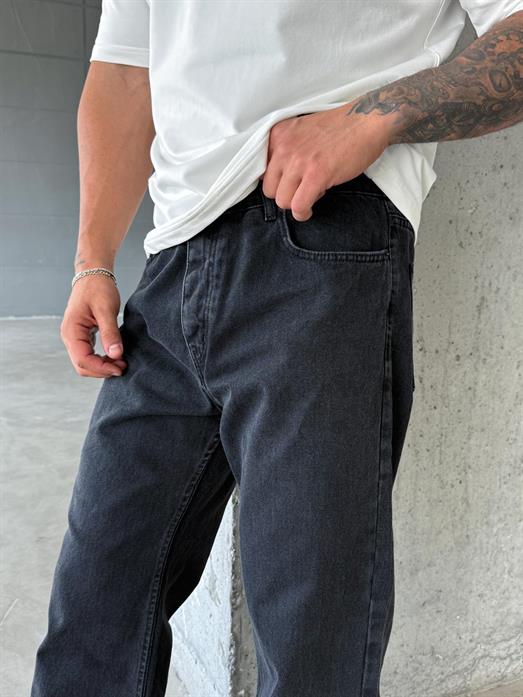 Koyugri Düz Baggy Kot Pantolon DM