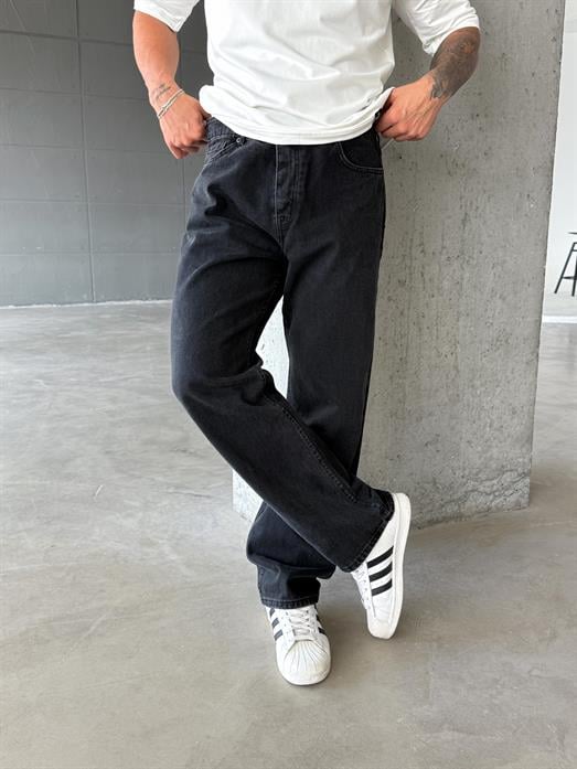 Koyugri Düz Baggy Kot Pantolon DM