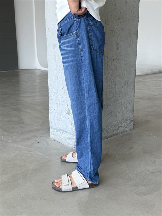 Lacivert Baggy Kot Pantalon SNZ 005
