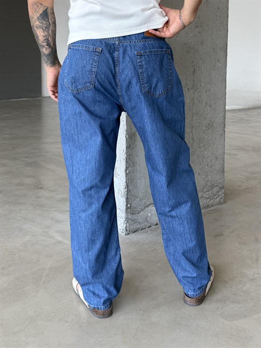 Lacivert Baggy Kot Pantalon SNZ 005
