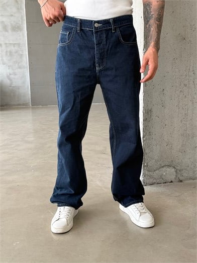 Lacivert Baggy Kot Pantalon MB