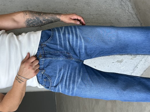 Lacivert Baggy Kot Pantalon SNZ 005