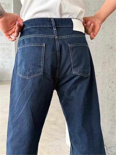 Lacivert Baggy Kot Pantalon MB