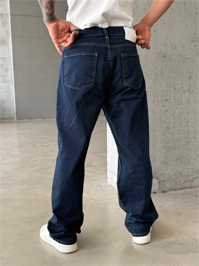 Lacivert Baggy Kot Pantalon MB