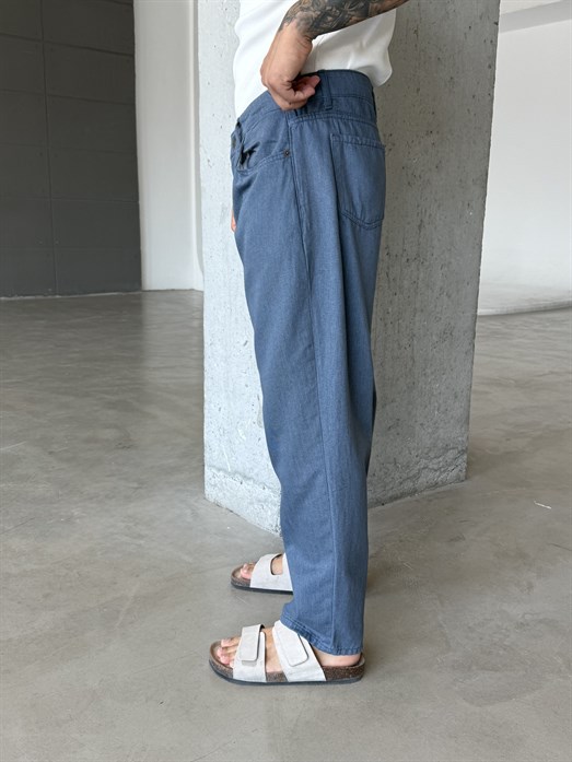 Mavi Baggy Kot Pantalon SNZ 005