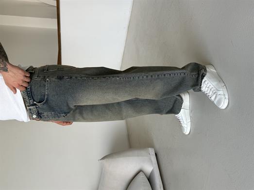 Mavi Full Yeşil Taşlamalı Baggy Kot Pantalon 600-1 MB