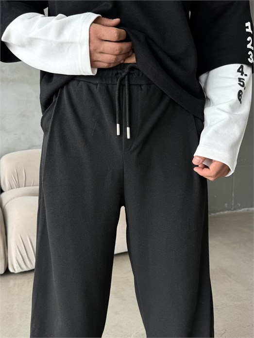 Siyah Carly Gipeli Gramajlı Pantalon RTR 2800