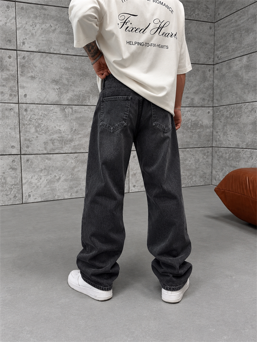 Siyah Yumuşak Kalın Kot Havuç Pantalon PLZ 27307