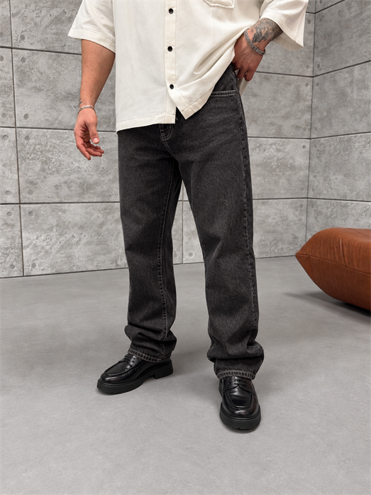 Siyah Yumuşak Kalın Kot Havuç Pantalon PLZ 27307