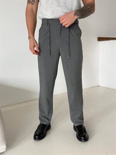 Antrasit Lastikli Bağcıklı Pamuk Bezayağı Regular Fit Kumaş Pant snz 1265