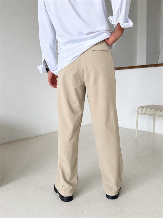 Bej Gabardin Havuç Kesim Gramajlı Pantalon PLZ 27306
