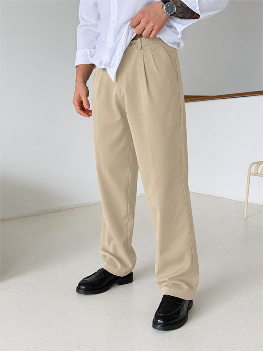Bej Gabardin Havuç Kesim Gramajlı Pantalon PLZ 27306