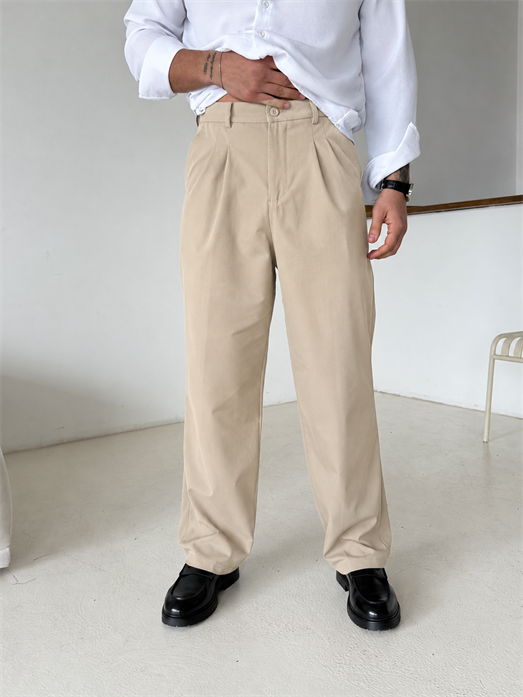 Bej Gabardin Havuç Kesim Gramajlı Pantalon PLZ 27306