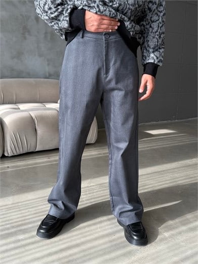 Füme Kalın Tok Kumaş Kore Kalıp Pantalon 5603 KN