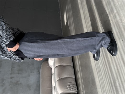 Füme Kalın Tok Kumaş Kore Kalıp Pantalon 5603 KN