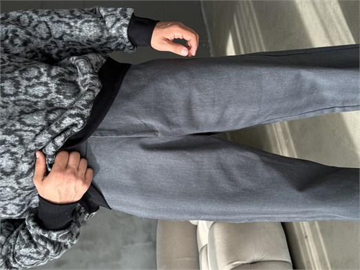 Füme Kalın Tok Kumaş Kore Kalıp Pantalon 5603 KN