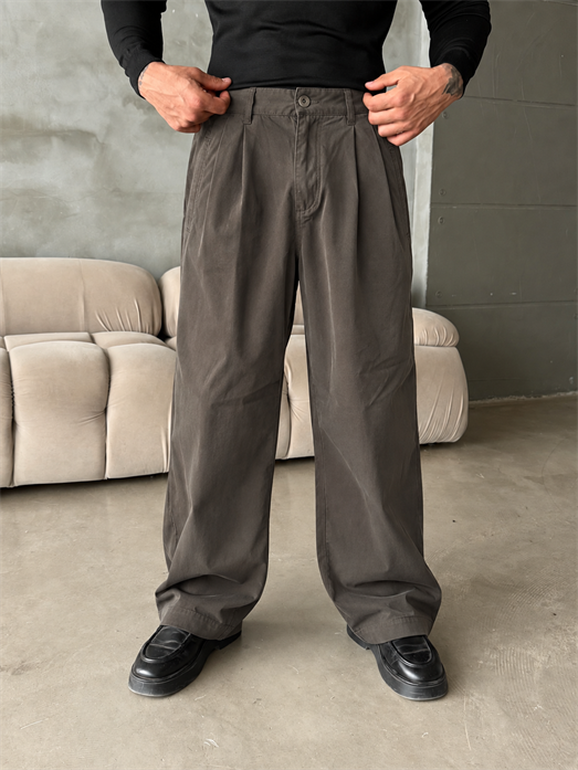 Haki Gabardin Balon Kalıp Pantalon BRR 40205
