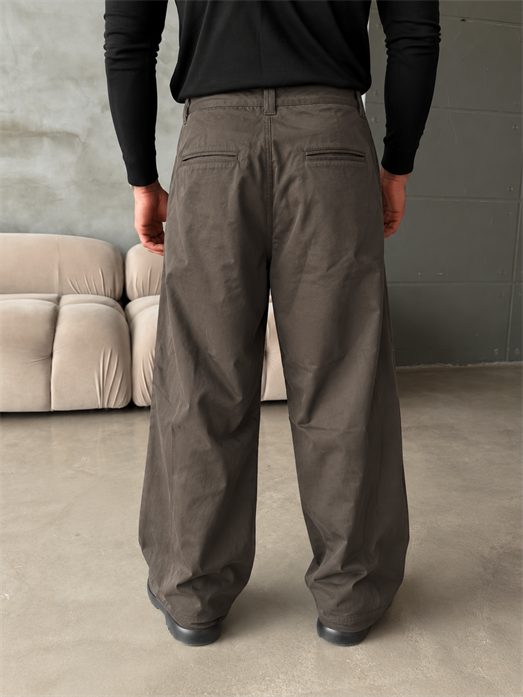 Haki Gabardin Balon Kalıp Pantalon BRR 40205