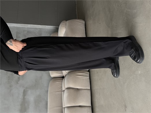 Siyah Çift Pensli Ekstra Baggy Pantalon PLZ 27304