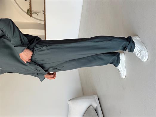 Yeşil Diogenal Tensel Pamuk Bol Pantalon SNZ 13201