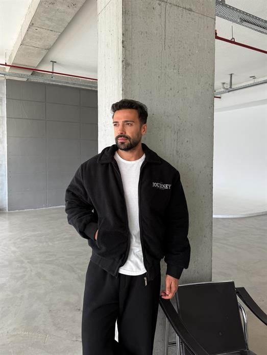 Siyah Journey Peluş İçi Kapitone Astarlı Mont LNS