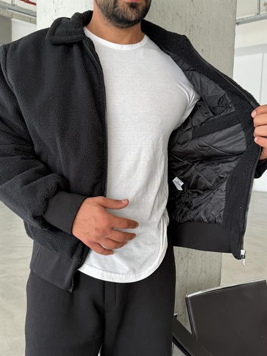 Siyah Journey Peluş İçi Kapitone Astarlı Mont LNS