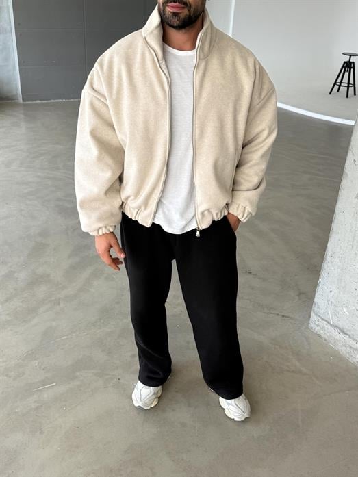 Bej Bel Ribanalı Kaşe Ceket SNZ M6346