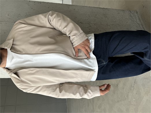Bej Elegant Düz Basic Yakalı Dolumlu Mont ZG