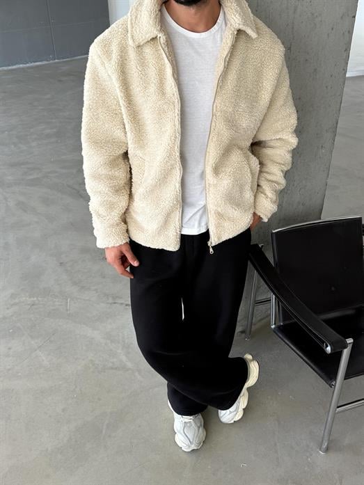 MONTBej Yakalı Peluş Mont LNS