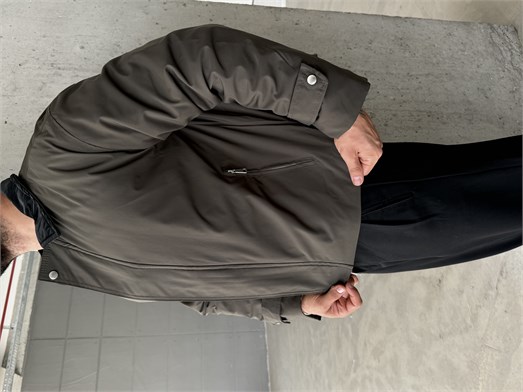 Haki Yakalı Elegant Dolumlu Mont
