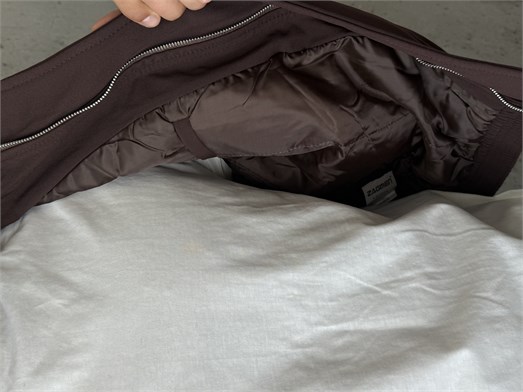 Kahve Boxy Lastikli Bomber Dolumlu Kumaş Mont ZG