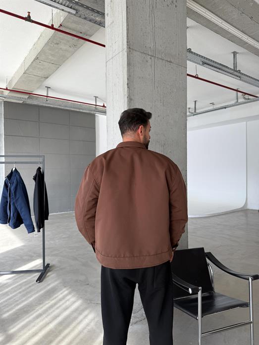 Kahve Cep Kapaklı Mevsimlik Mont SNZ M6344